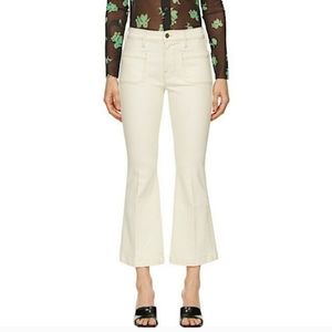 Frame Le Bardot Crop Flare Jeans Ecru Size 29